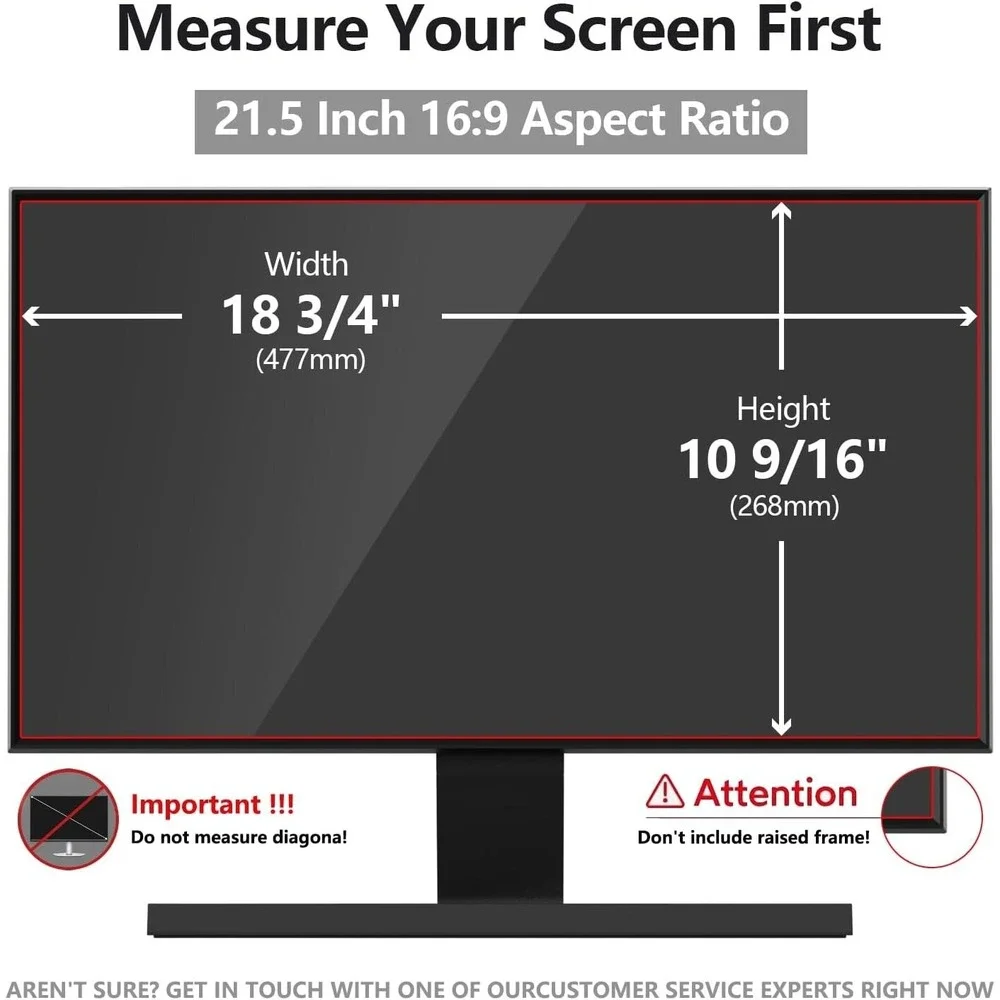 2-Pack 21.5 Inch Privacy Screen Shield– 16:9 Anti-Spy Filter for Desktop Monitor